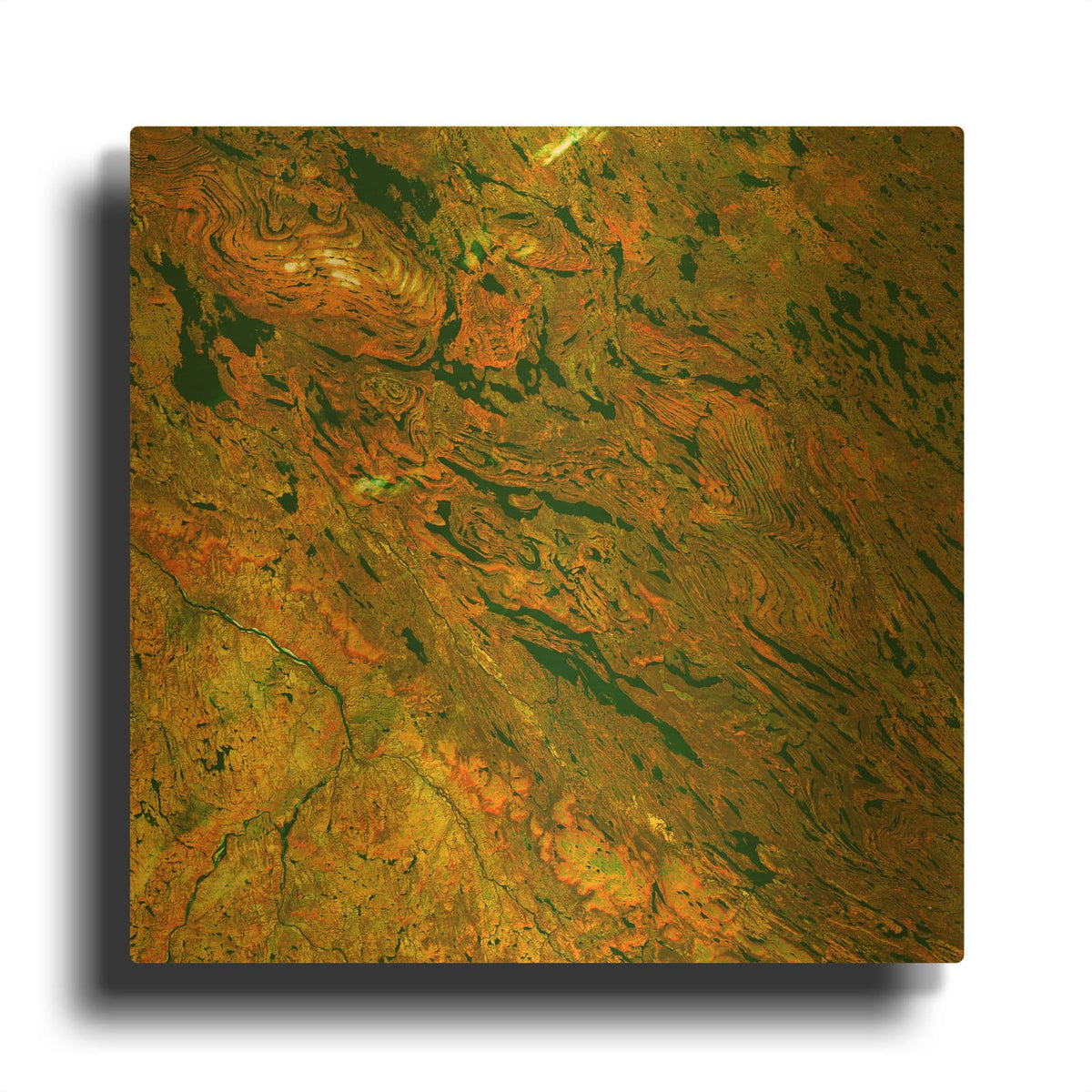 'Earth as Art Rock Folding,' By NASA Earth As Art Gold Metal Wall Art