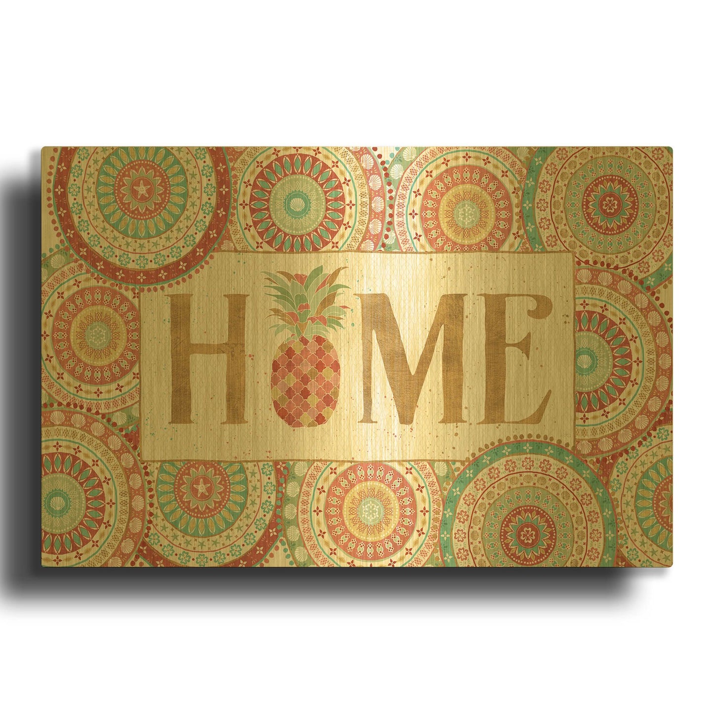 'Gulf Stream VII' By Veronique Charron Gold Metal Wall Art