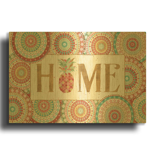 'Gulf Stream VII' By Veronique Charron Gold Metal Wall Art