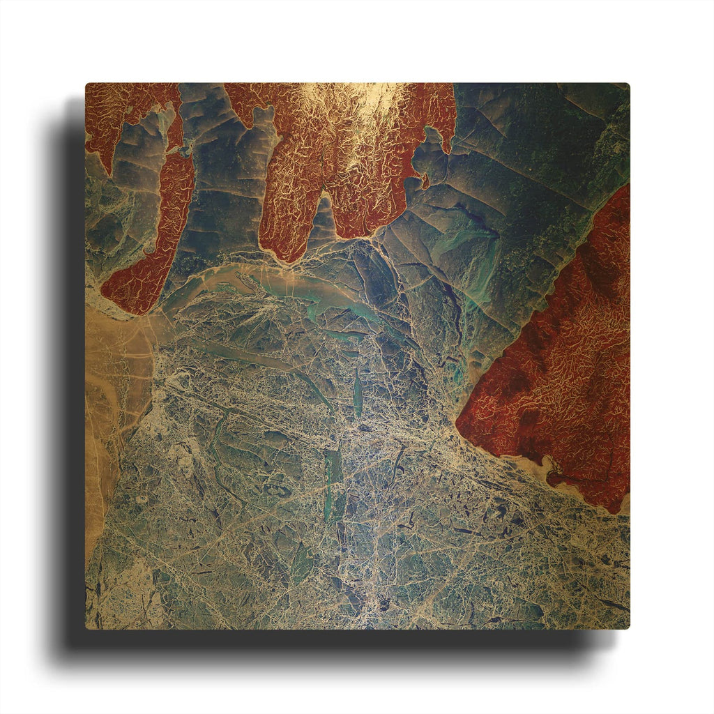 'Earth as Art Fractured,' By NASA Earth As Art Gold Metal Wall Art