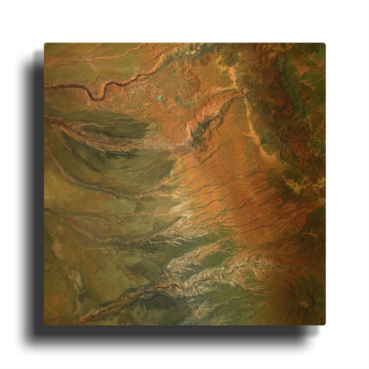 'Earth as Art Moody Carvings,' By NASA Earth As Art Gold Metal Wall Art