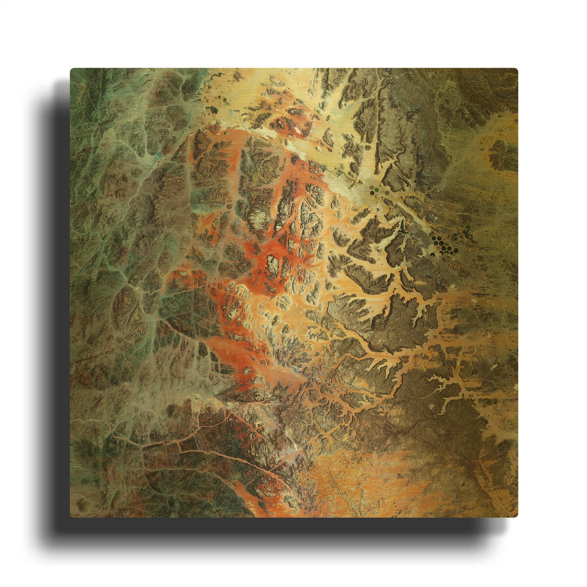 'Earth as Art Unfriendly Landscape,' By NASA Earth As Art Gold Metal Wall Art
