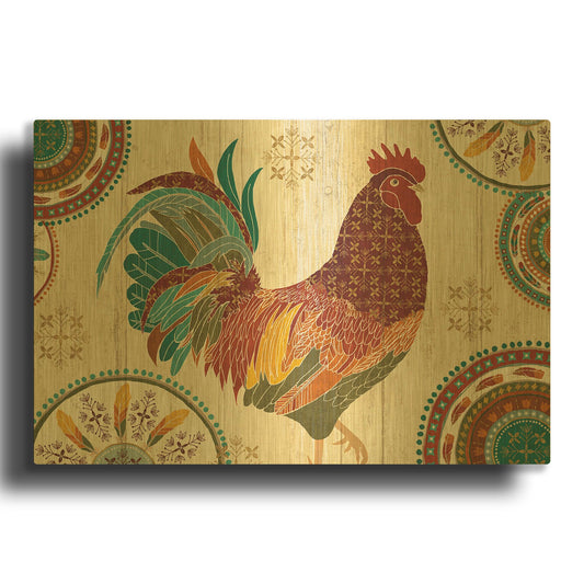 'At the Barn I' By Veronique Charron Gold Metal Wall Art