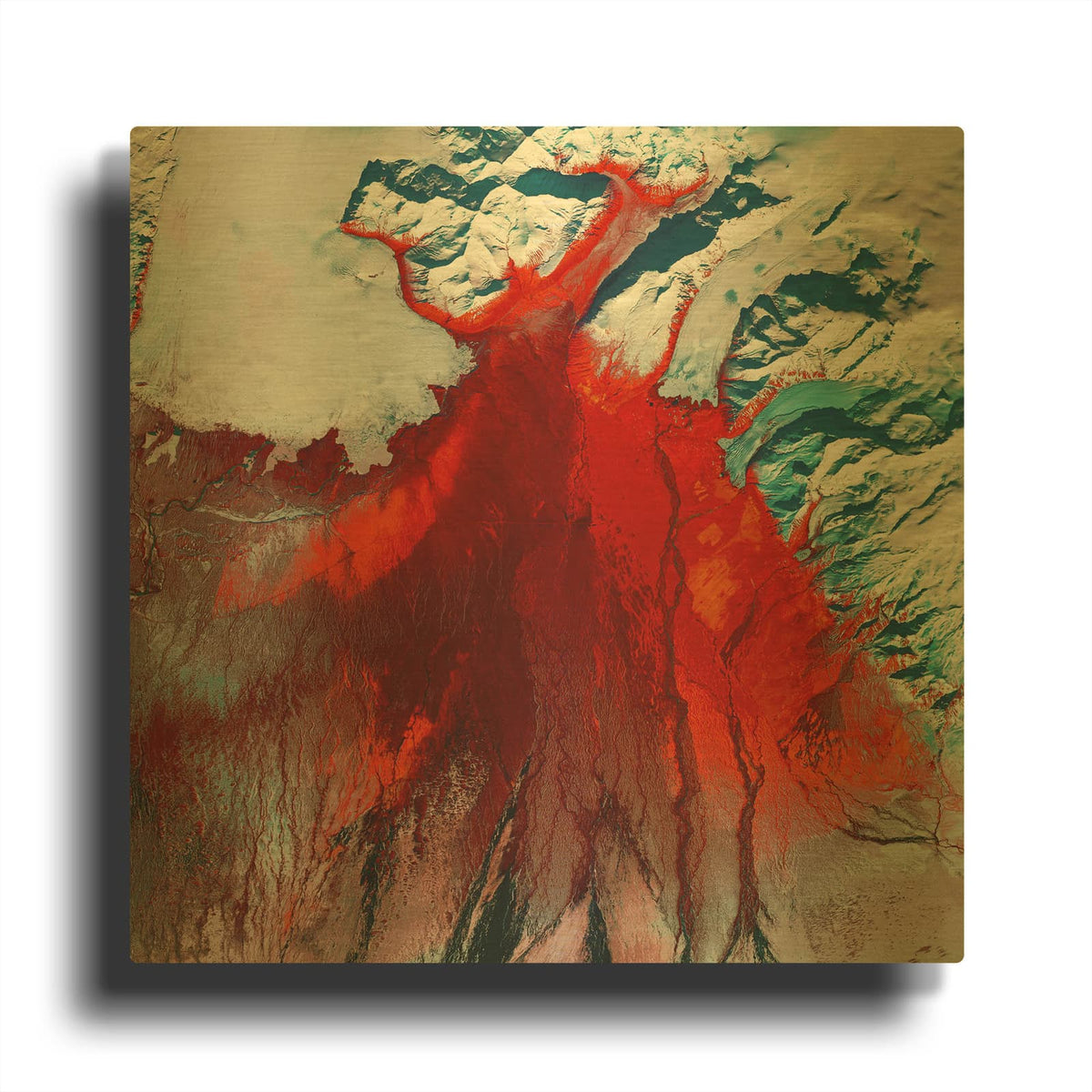 'Earth as Art Outburst,' By NASA Earth As Art Gold Metal Wall Art
