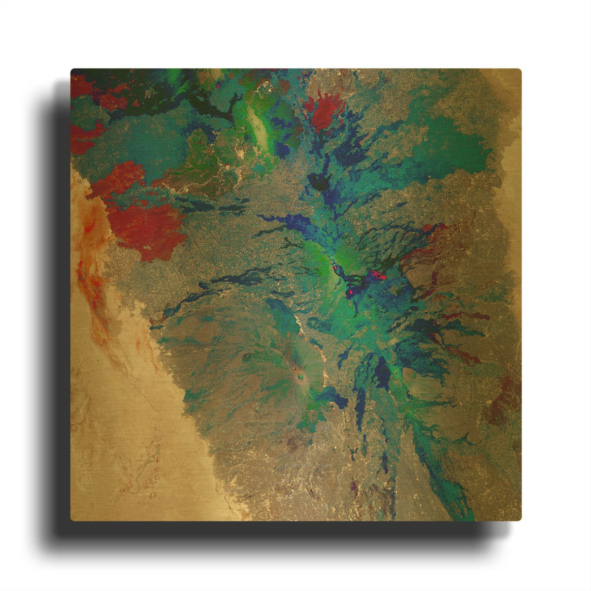 'Earth as Art Torn Apart,' By NASA Earth As Art Gold Metal Wall Art