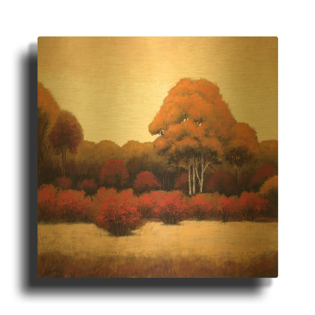 'Autumn Forest I' By James Wiens Gold Metal Wall Art