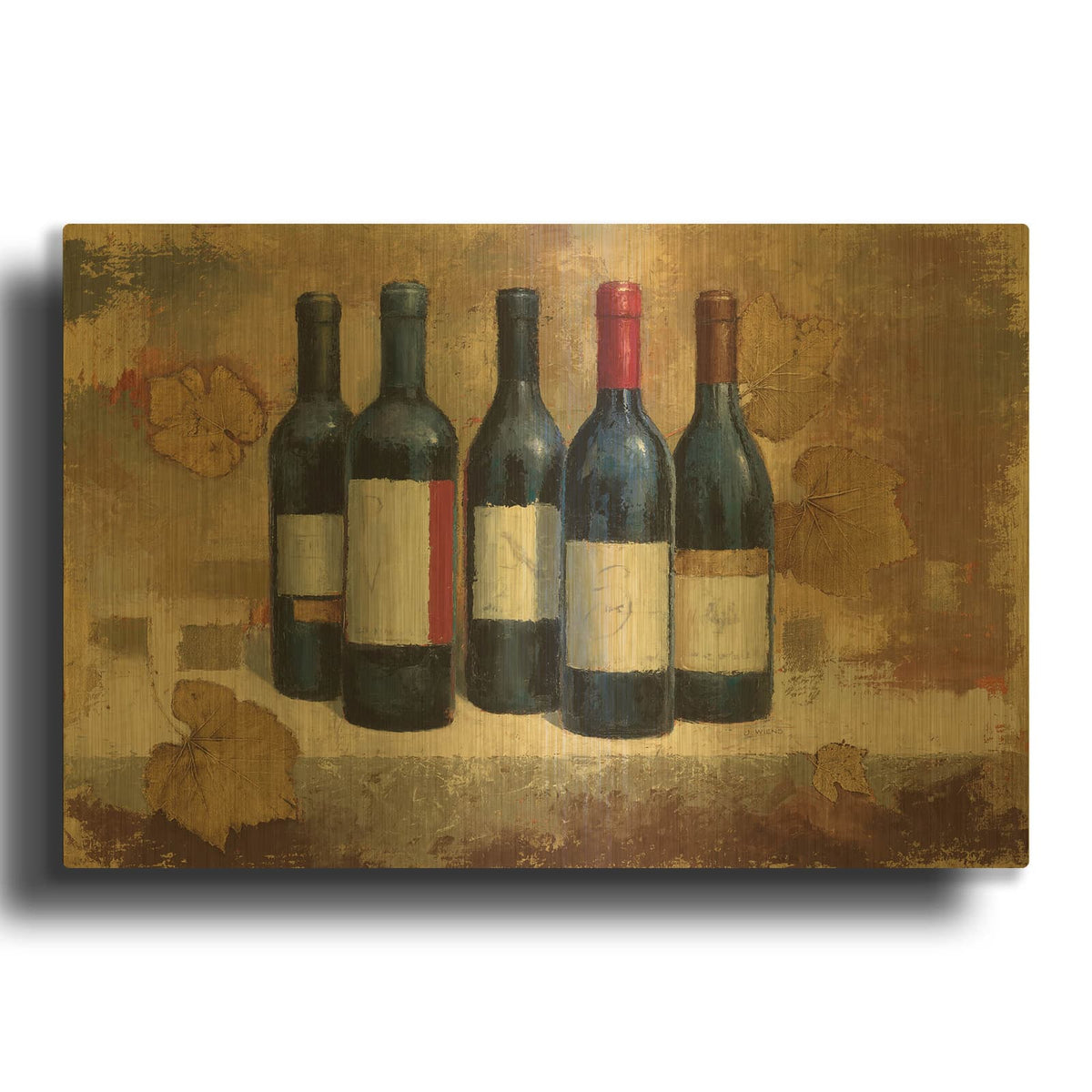 'Napa Reserve' By James Wiens Gold Metal Wall Art