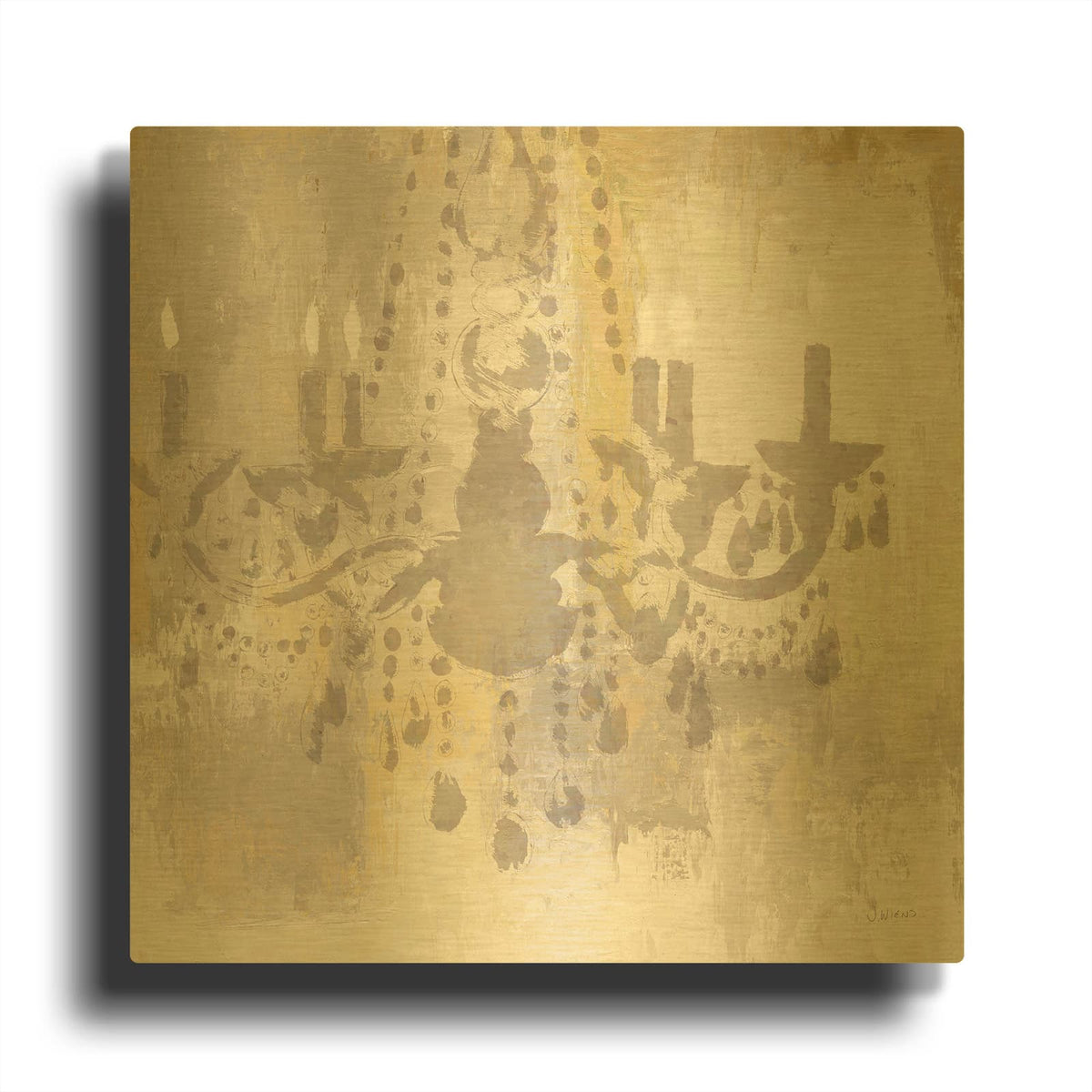 'Candelabra Gold I' By James Wiens Gold Metal Wall Art