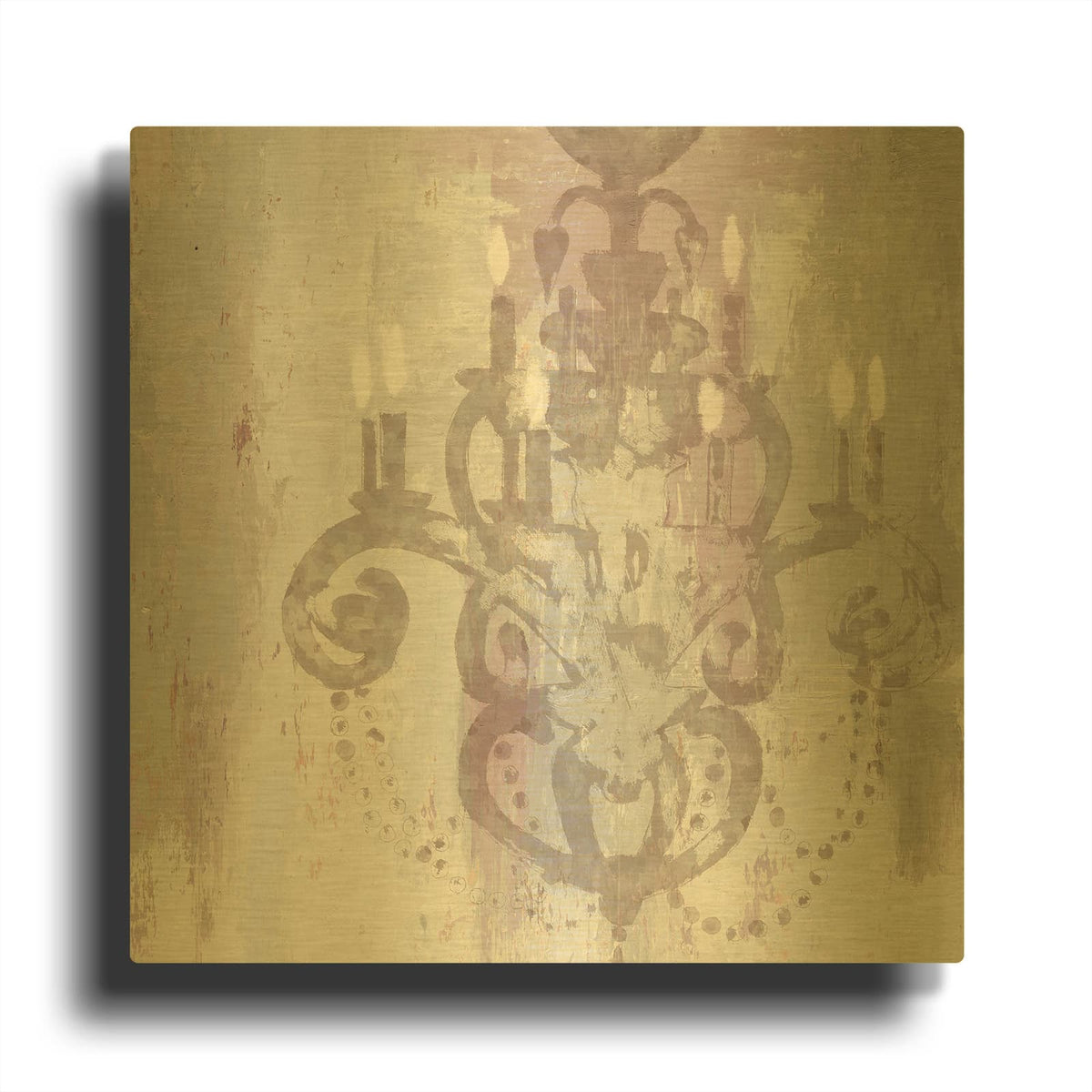 'Candelabra Orchid II' By James Wiens Gold Metal Wall Art