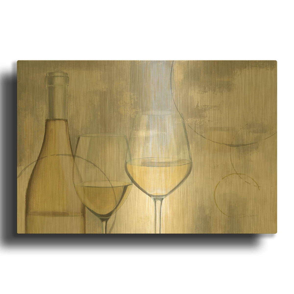 'Taste Appeal White I' By James Wiens Gold Metal Wall Art