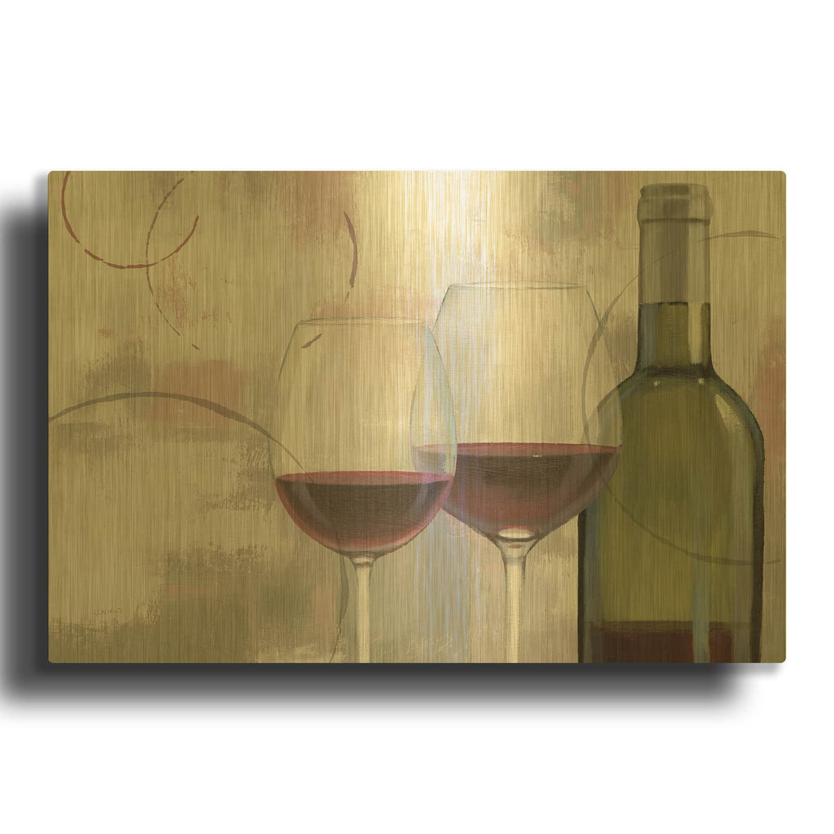 'Taste Appeal Red I' By James Wiens Gold Metal Wall Art