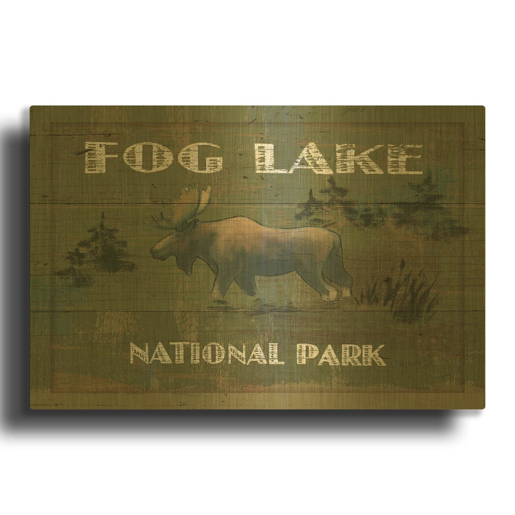 'Lodge Signs VI' By James Wiens Gold Metal Wall Art