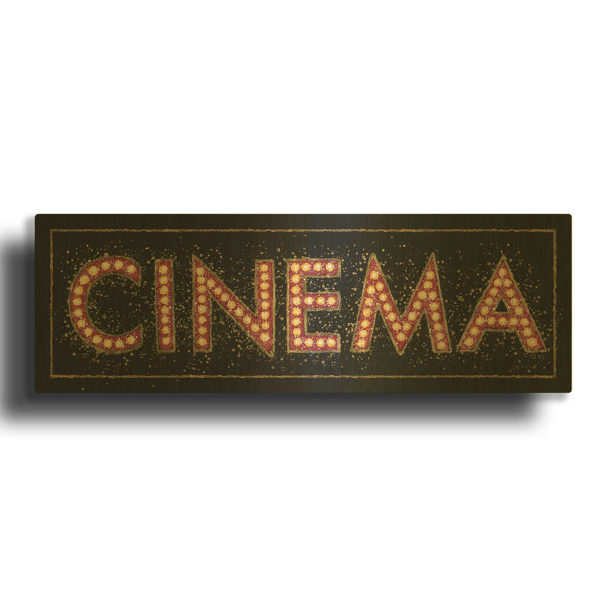 'Cinema Marquee' By James Wiens Gold Metal Wall Art