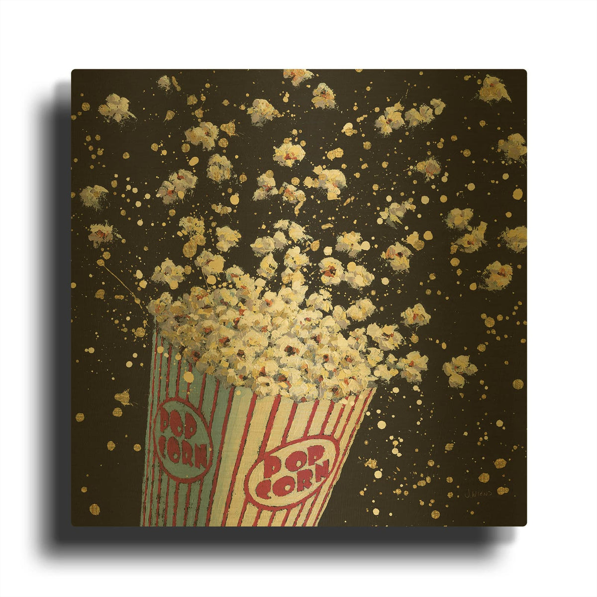 'Cinema Pop' By James Wiens Gold Metal Wall Art