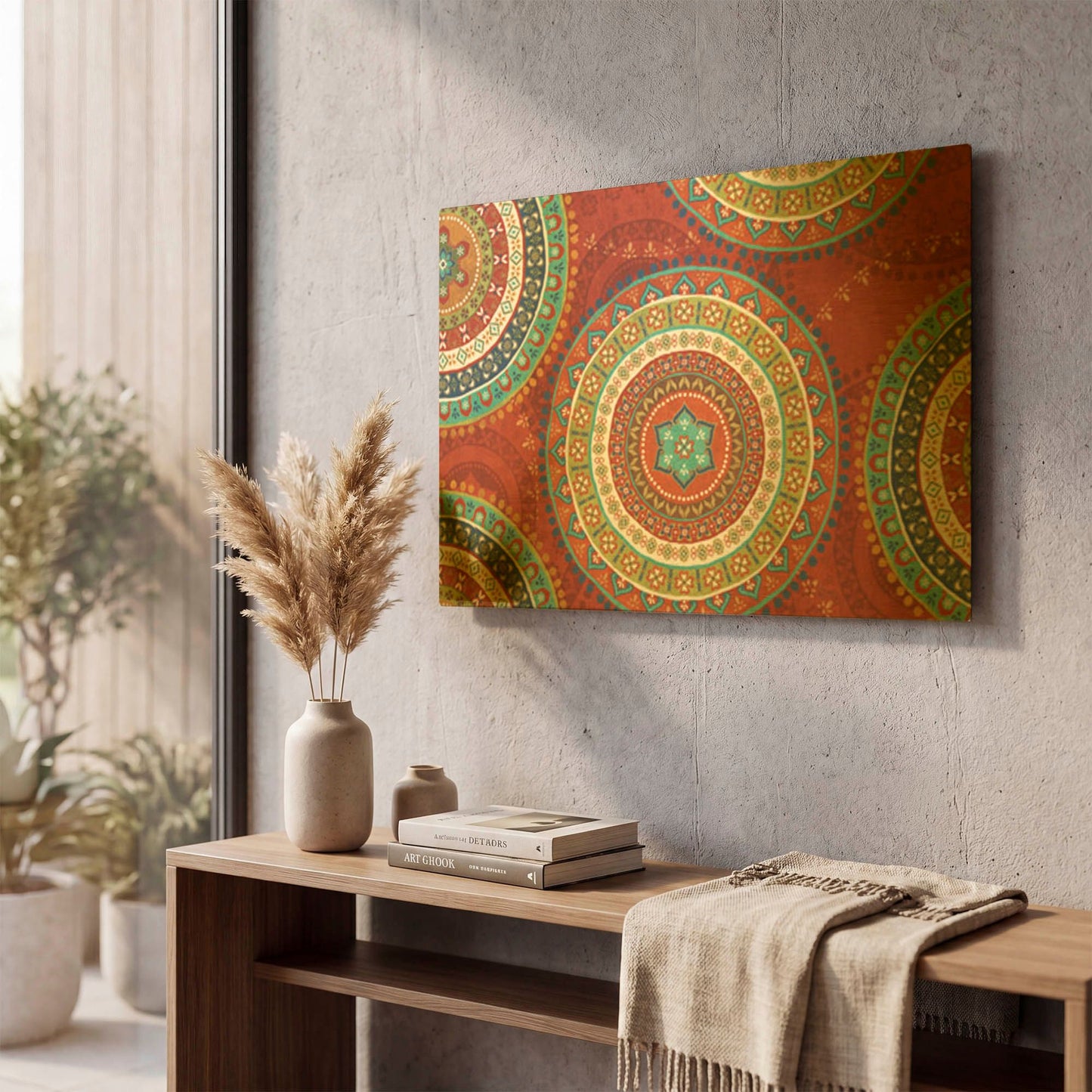 'Mexican Fiesta VII' By Veronique Charron Gold Metal Wall Art