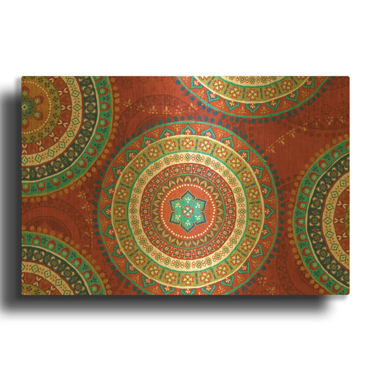 'Mexican Fiesta VII' By Veronique Charron Gold Metal Wall Art