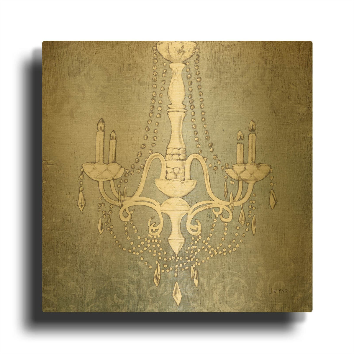 'Luxurious Lights I' By James Wiens Gold Metal Wall Art