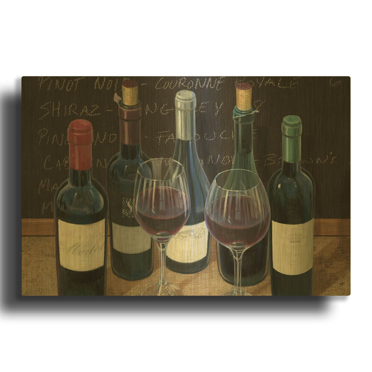 'Wine Spirit I' By James Wiens Gold Metal Wall Art