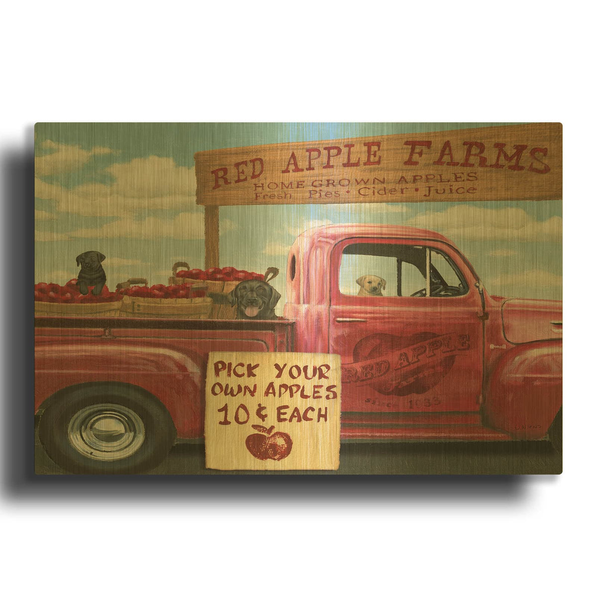'Market Season' By James Wiens Gold Metal Wall Art