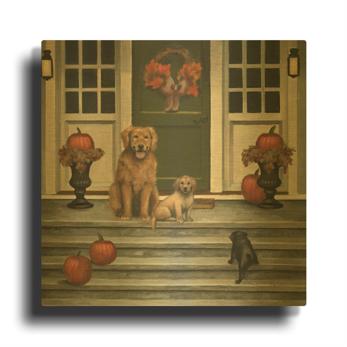 'Home Welcoming' By James Wiens Gold Metal Wall Art