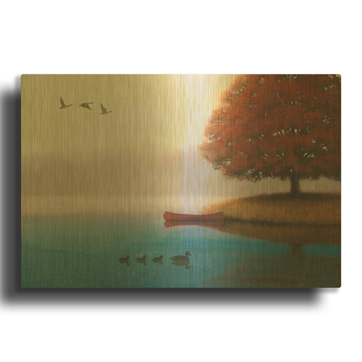 'Early in the Morning' By James Wiens Gold Metal Wall Art