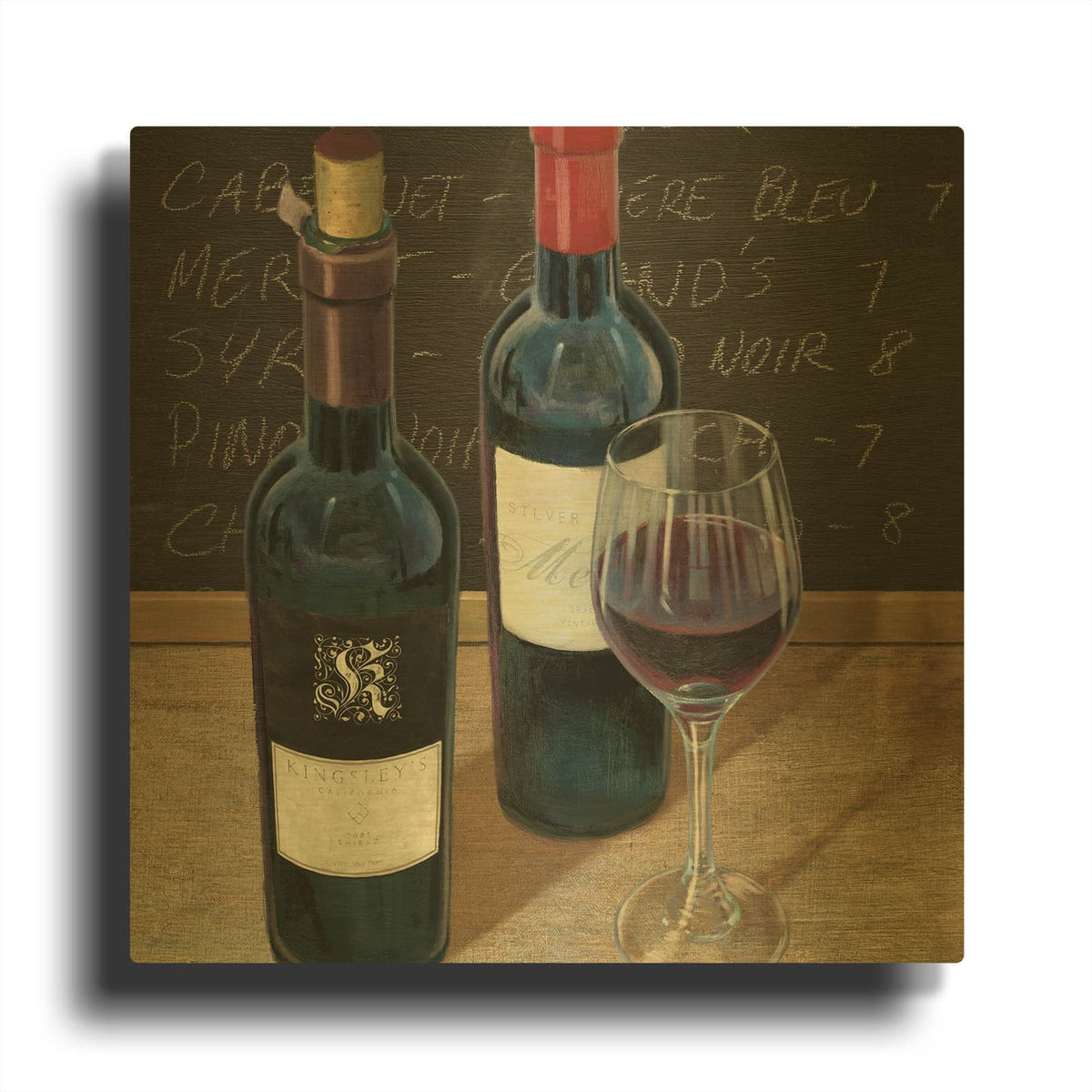 'Wine Spirit II' By James Wiens Gold Metal Wall Art