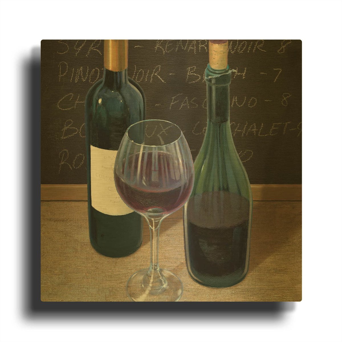 'Wine Spirit III' By James Wiens Gold Metal Wall Art