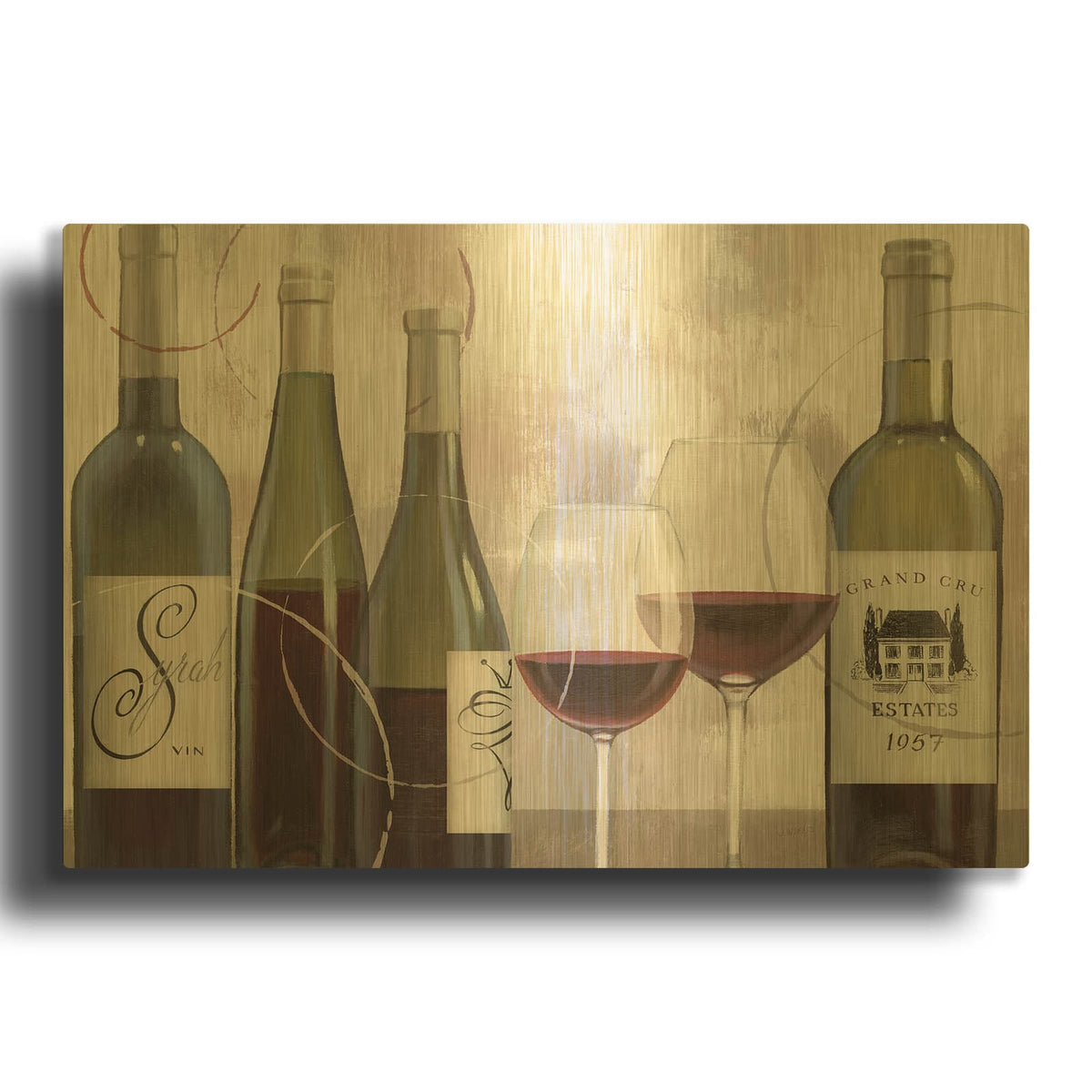'Taste Appeal Red II' By James Wiens Gold Metal Wall Art