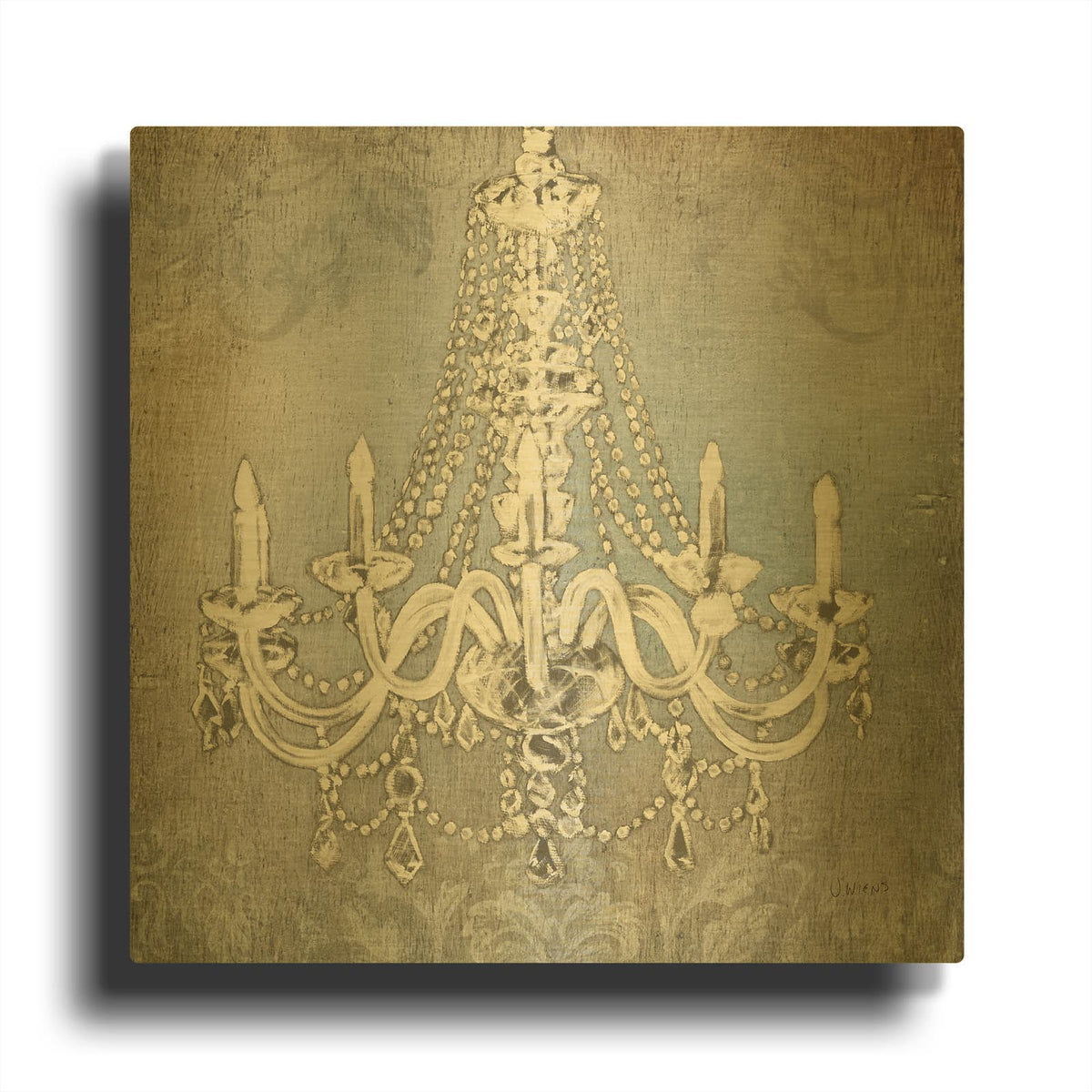 'Luxurious Lights II' By James Wiens Gold Metal Wall Art