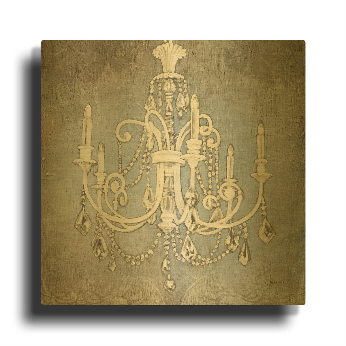 'Luxurious Lights III' By James Wiens Gold Metal Wall Art