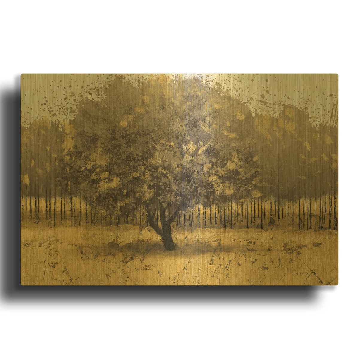 'Golden Trees I' By James Wiens Gold Metal Wall Art