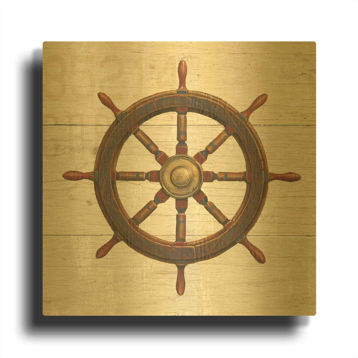 'Nautique V' By James Wiens Gold Metal Wall Art