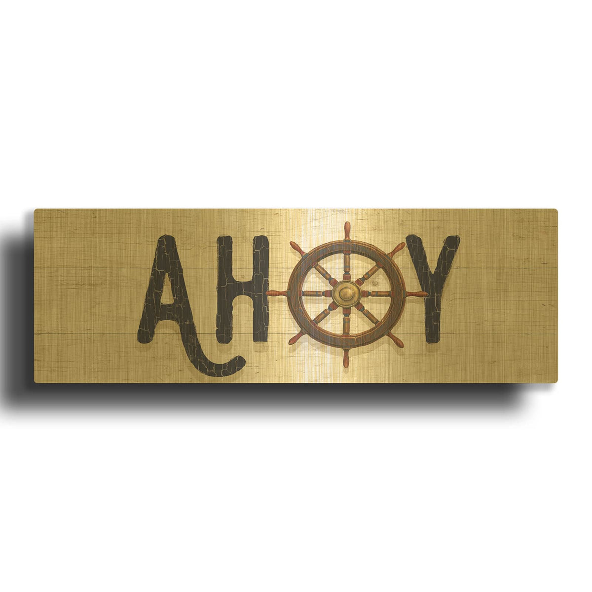 'Nautique VII' By James Wiens Gold Metal Wall Art