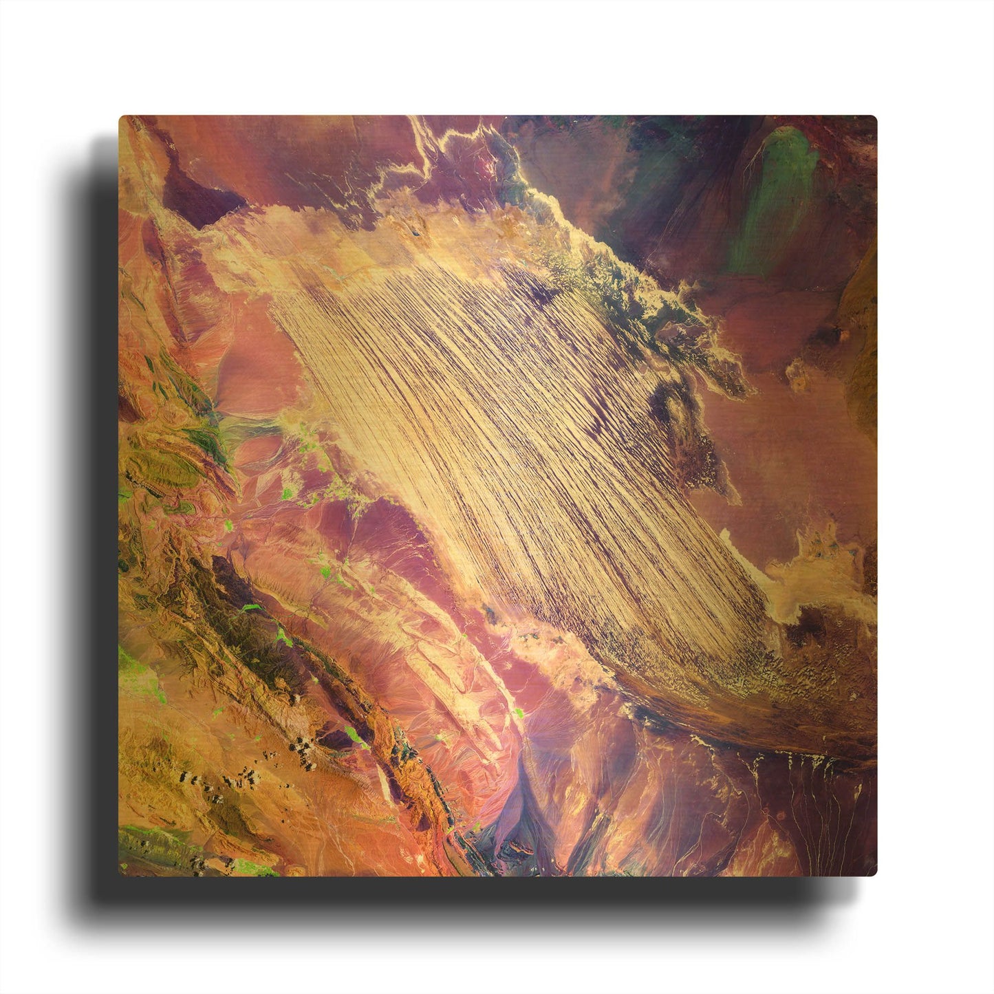 'Earth As Art Wind Power' By NASA Earth As Art Gold Metal Wall Art