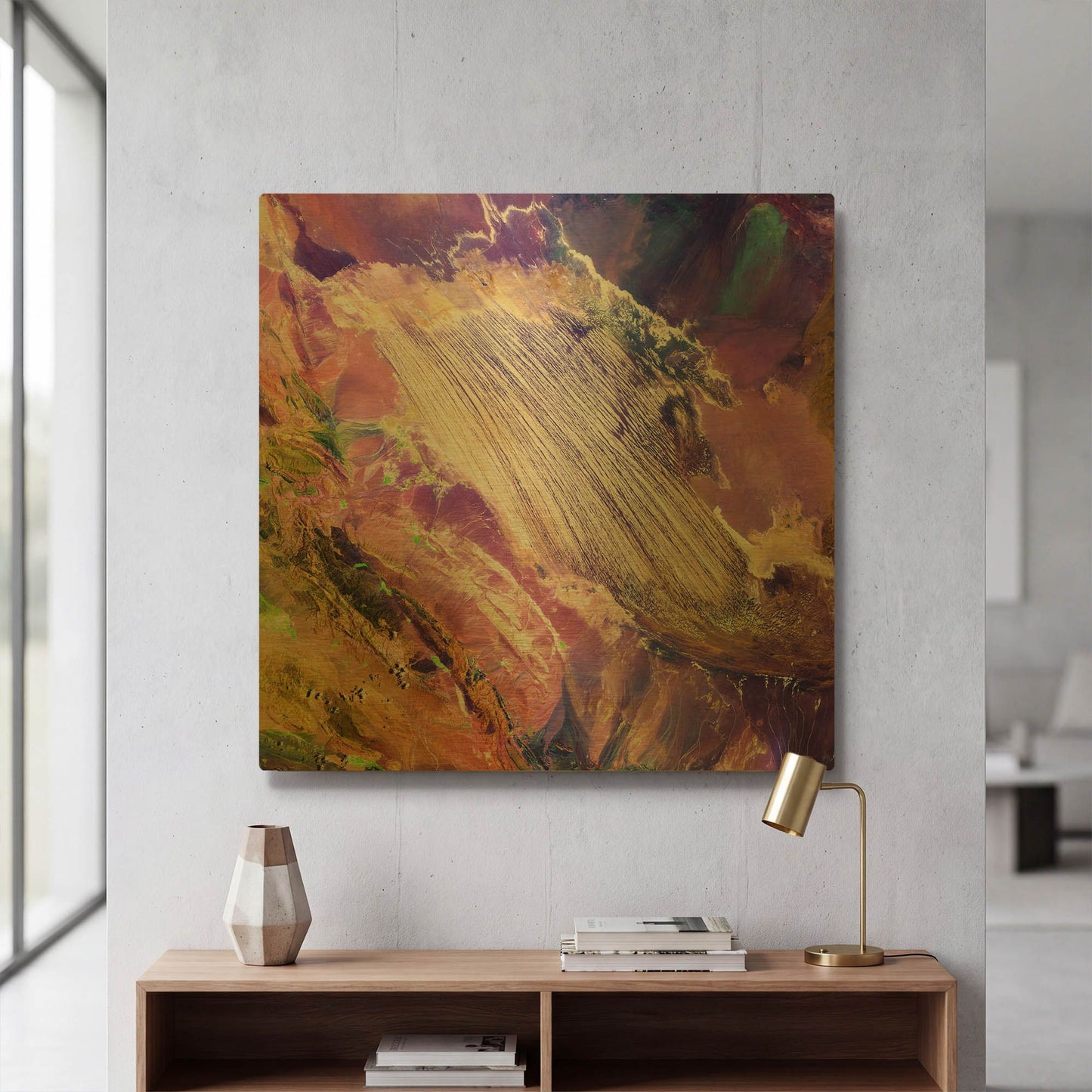 'Earth As Art Wind Power' By NASA Earth As Art Gold Metal Wall Art