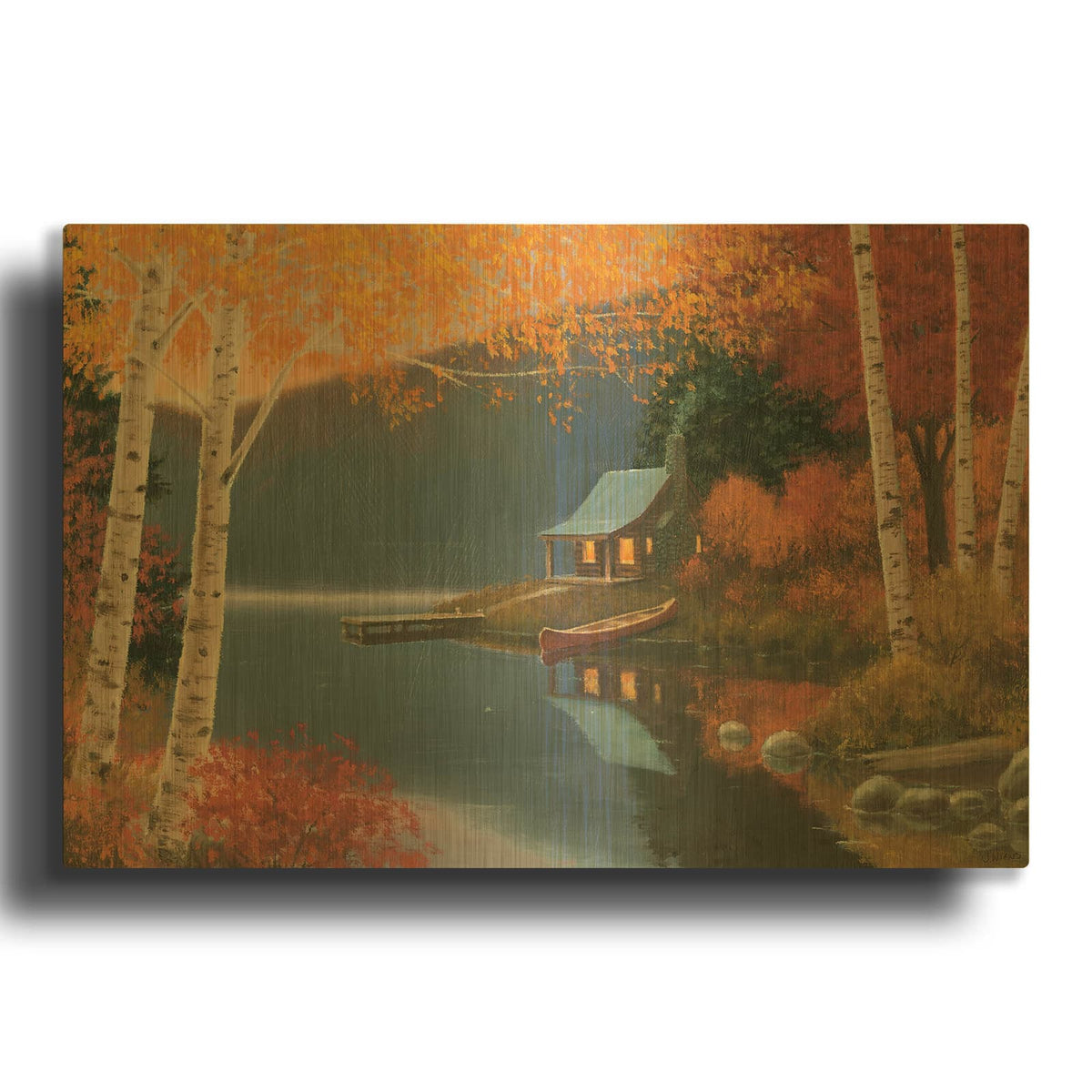'Quiet Evening I' By James Wiens Gold Metal Wall Art