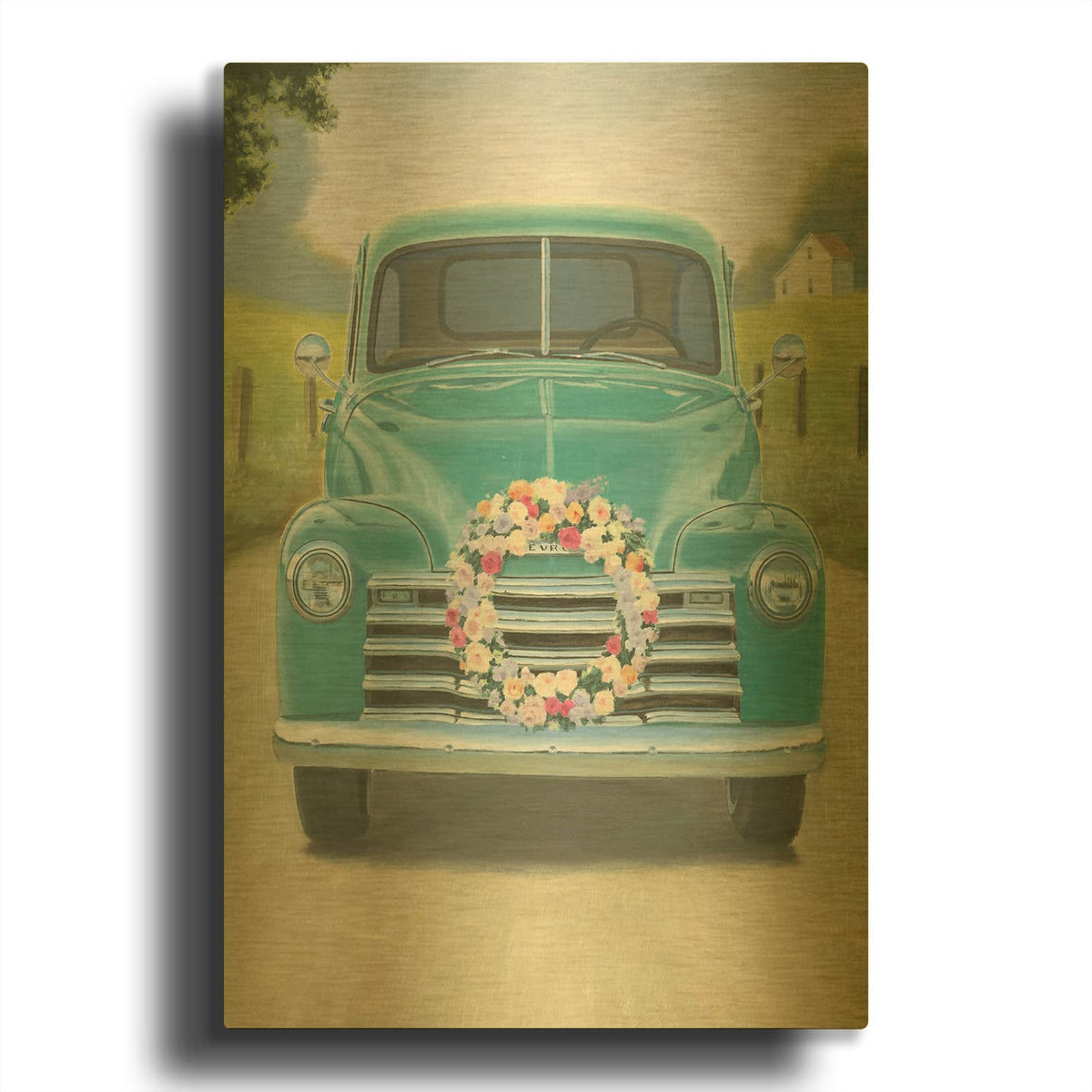 'Beautiful Country I' By James Wiens Gold Metal Wall Art