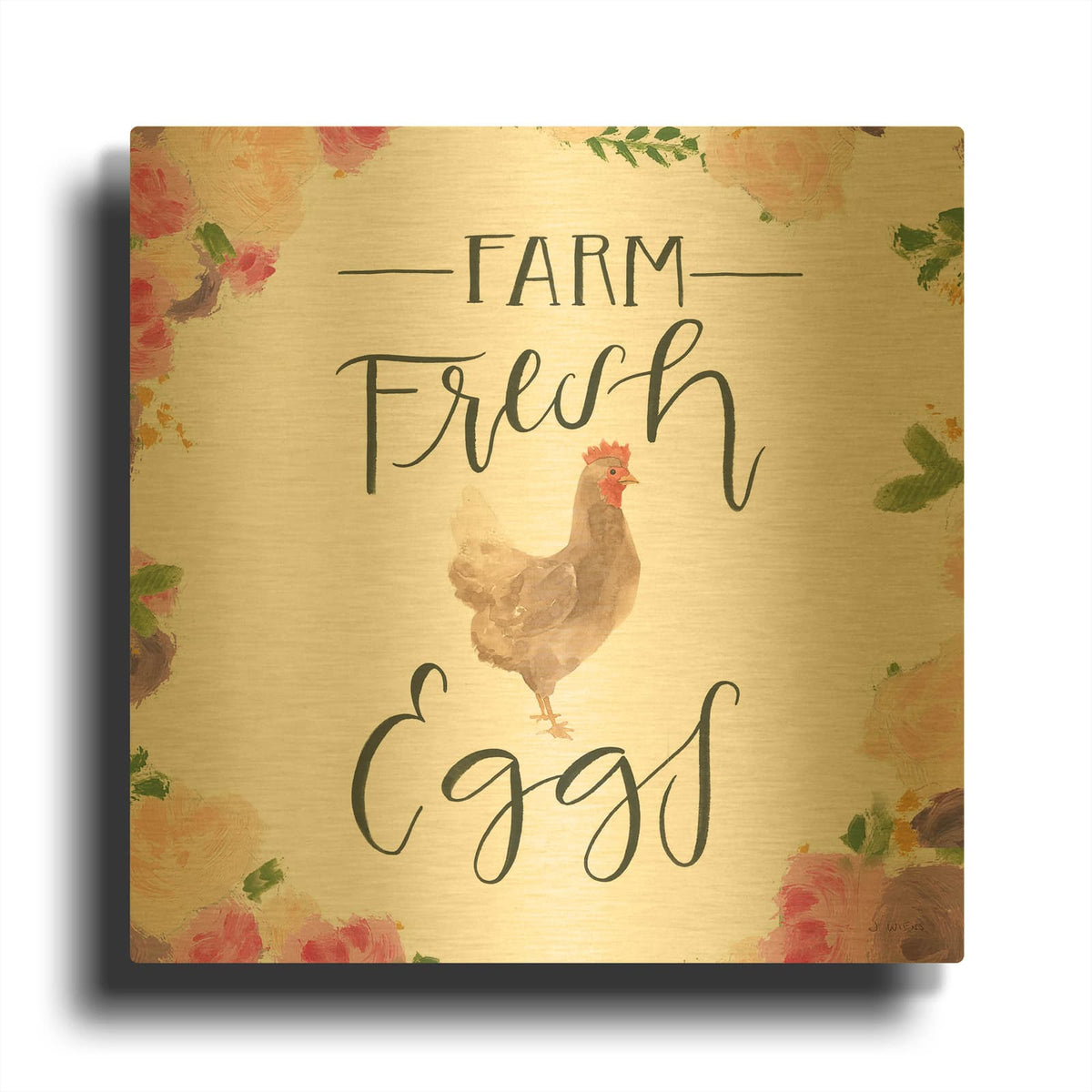'Beautiful Country VIII' By James Wiens Gold Metal Wall Art