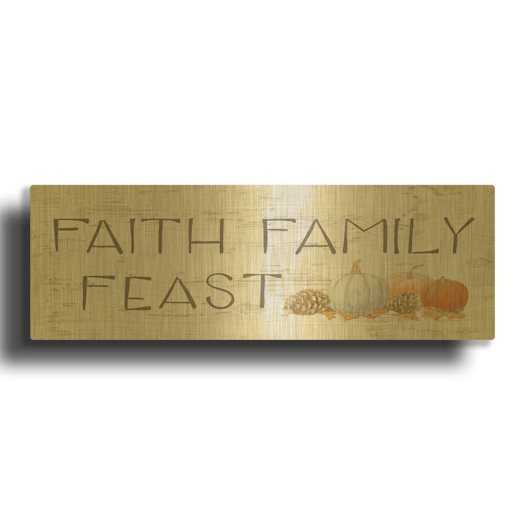 'Beautiful Bounty Sign III' By James Wiens Gold Metal Wall Art