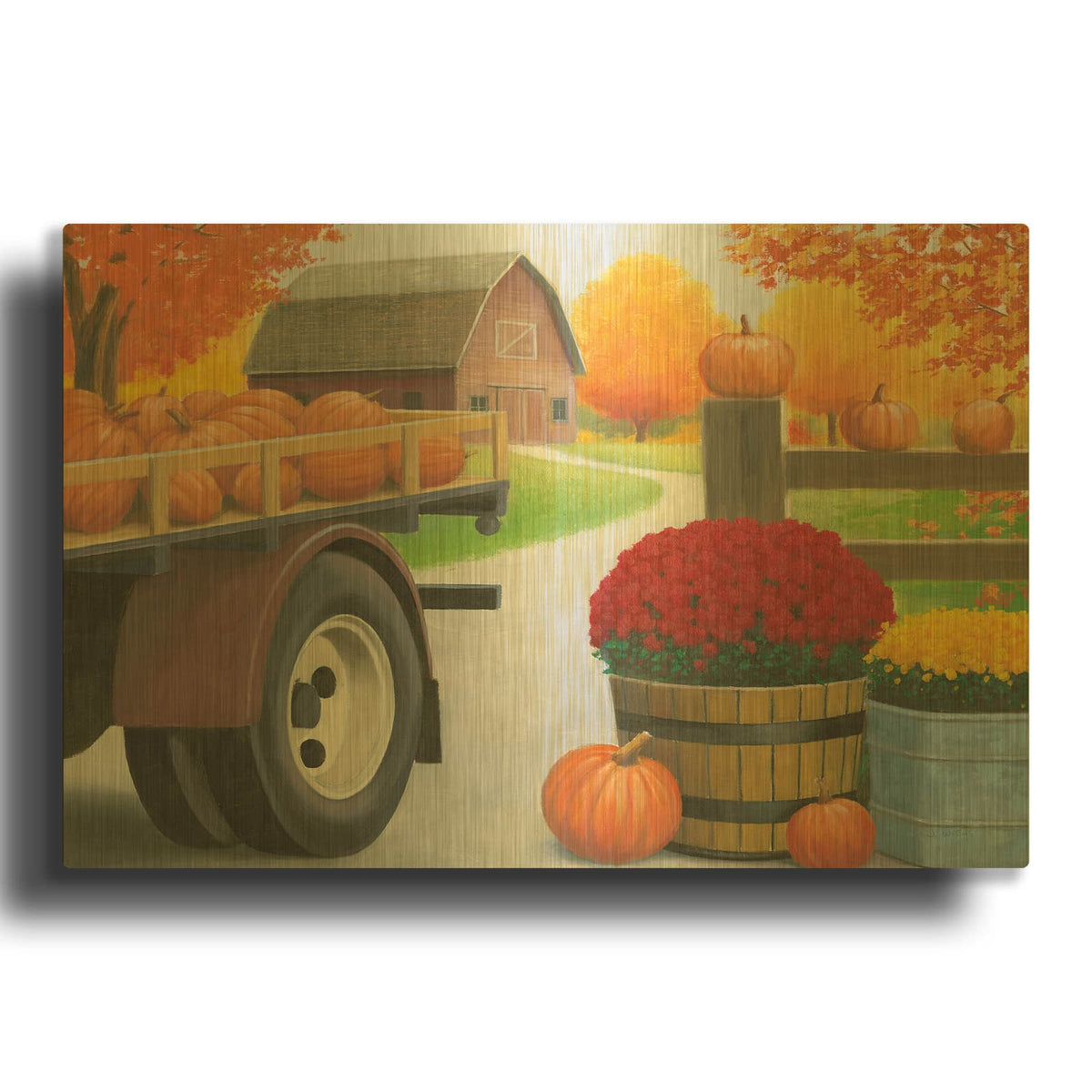 'Autumn Affinity I' By James Wiens Gold Metal Wall Art