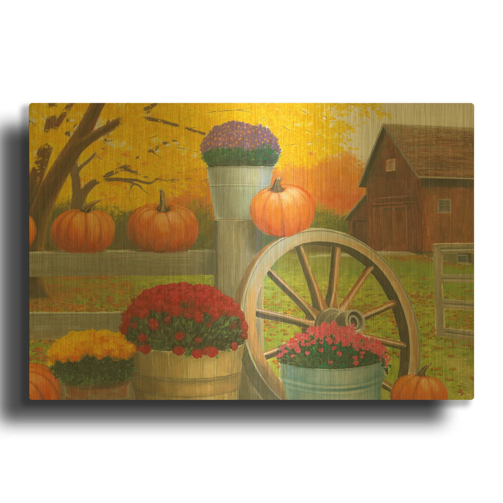 'Autumn Affinity II' By James Wiens Gold Metal Wall Art