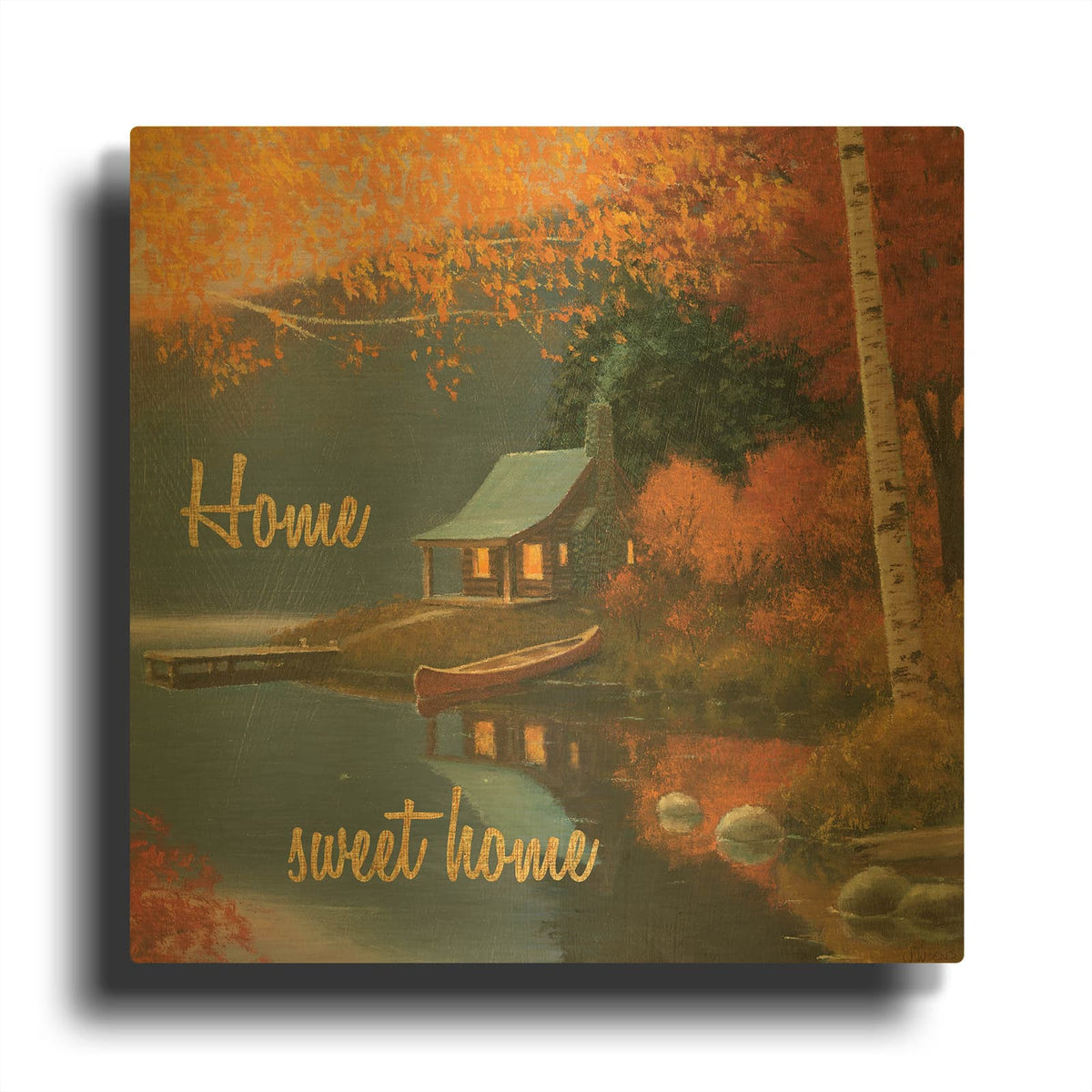 'Quiet Evening II' By James Wiens Gold Metal Wall Art