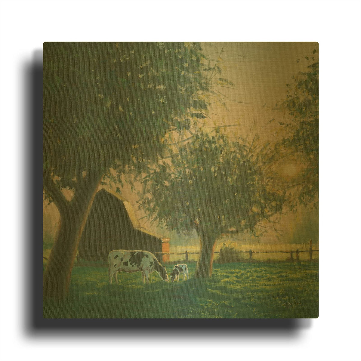 'Farm Life IV' By James Wiens Gold Metal Wall Art