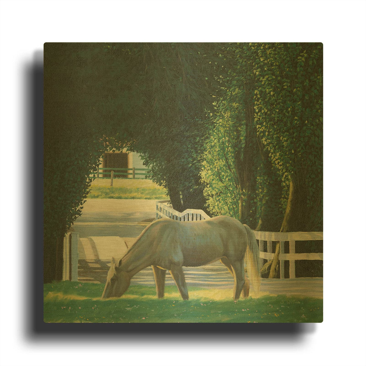 'Farm Life VI' By James Wiens Gold Metal Wall Art