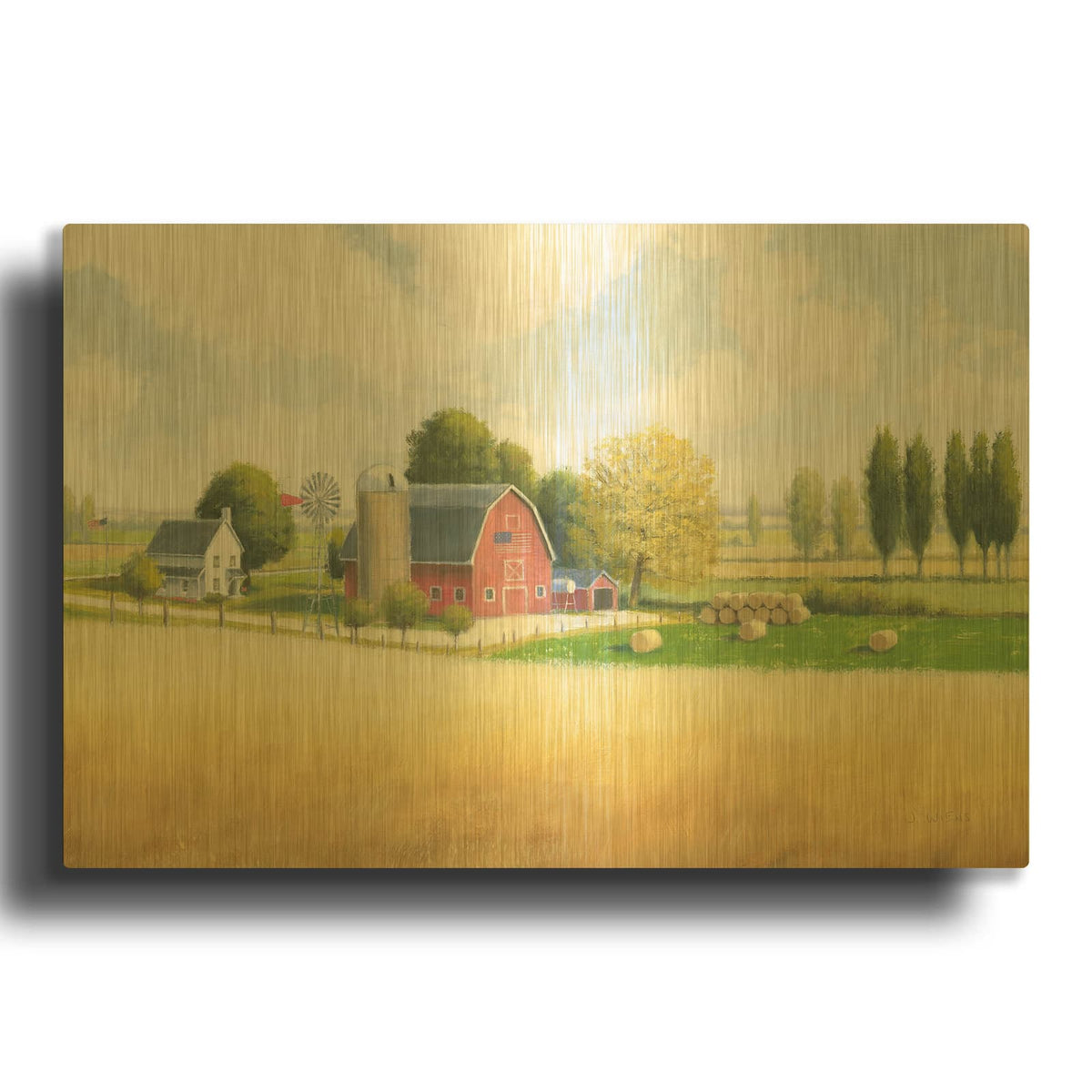 'Land of the Brave' By James Wiens Gold Metal Wall Art