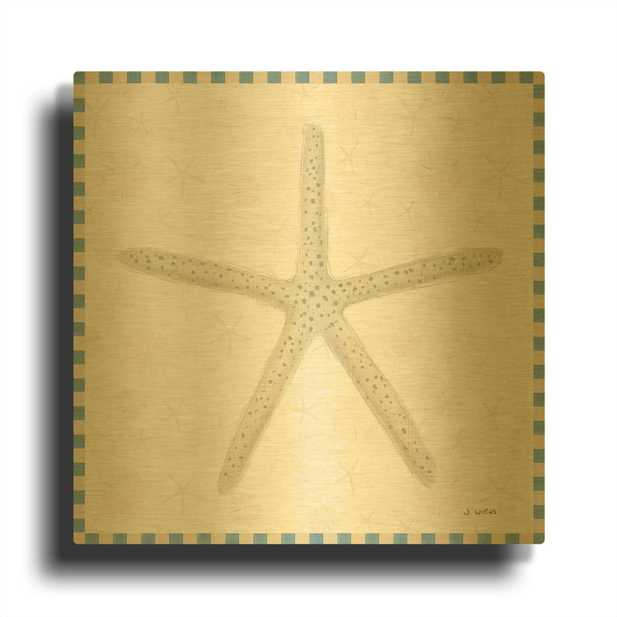 'Beach Days III' By James Wiens Gold Metal Wall Art