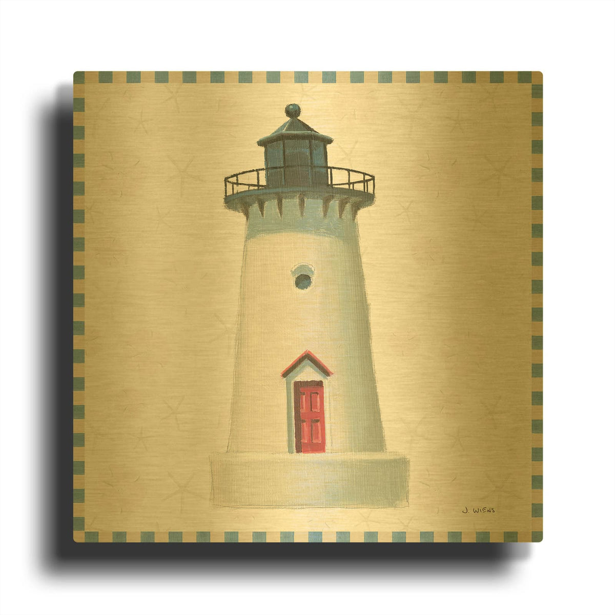 'Beach Days VI' By James Wiens Gold Metal Wall Art
