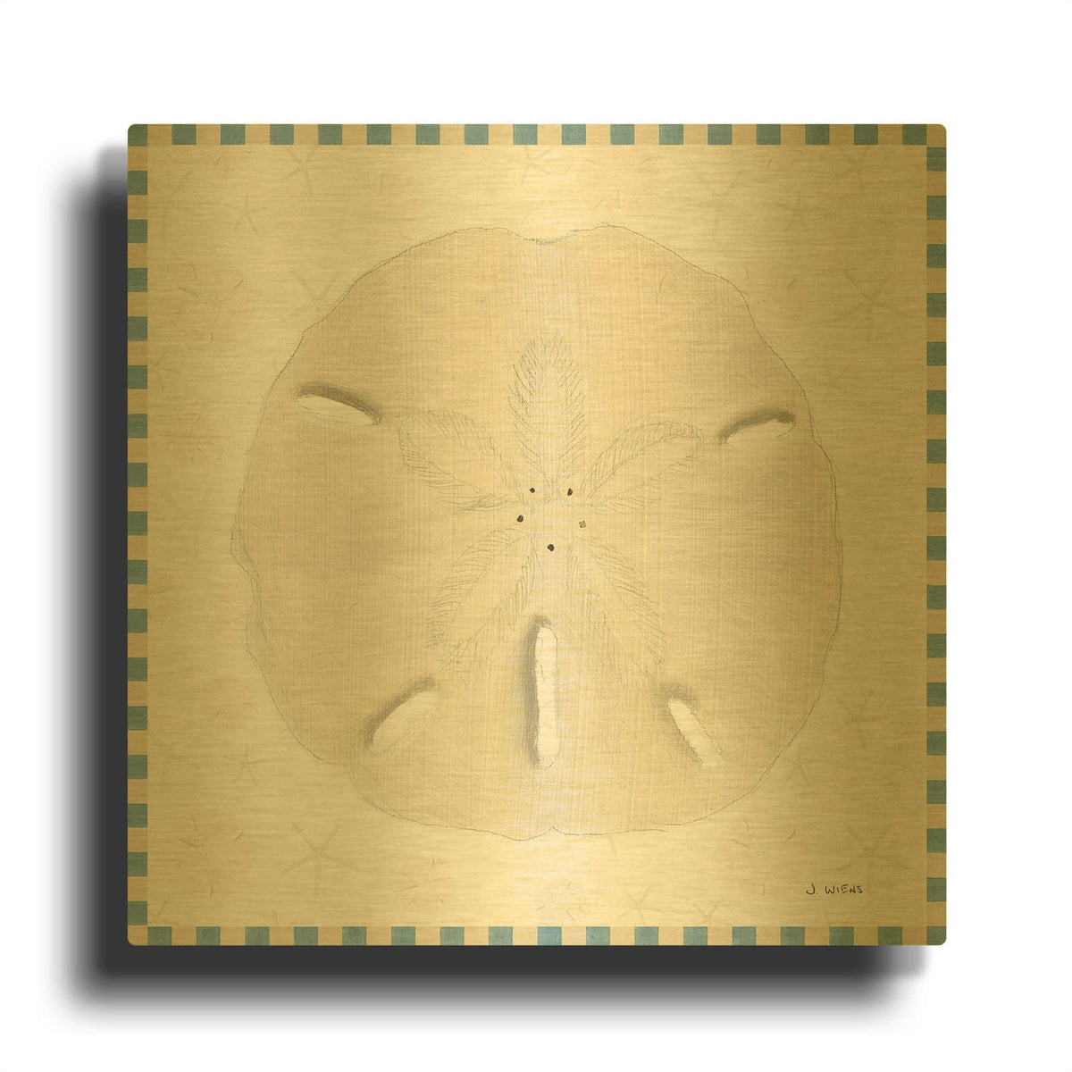 'Beach Days VII' By James Wiens Gold Metal Wall Art