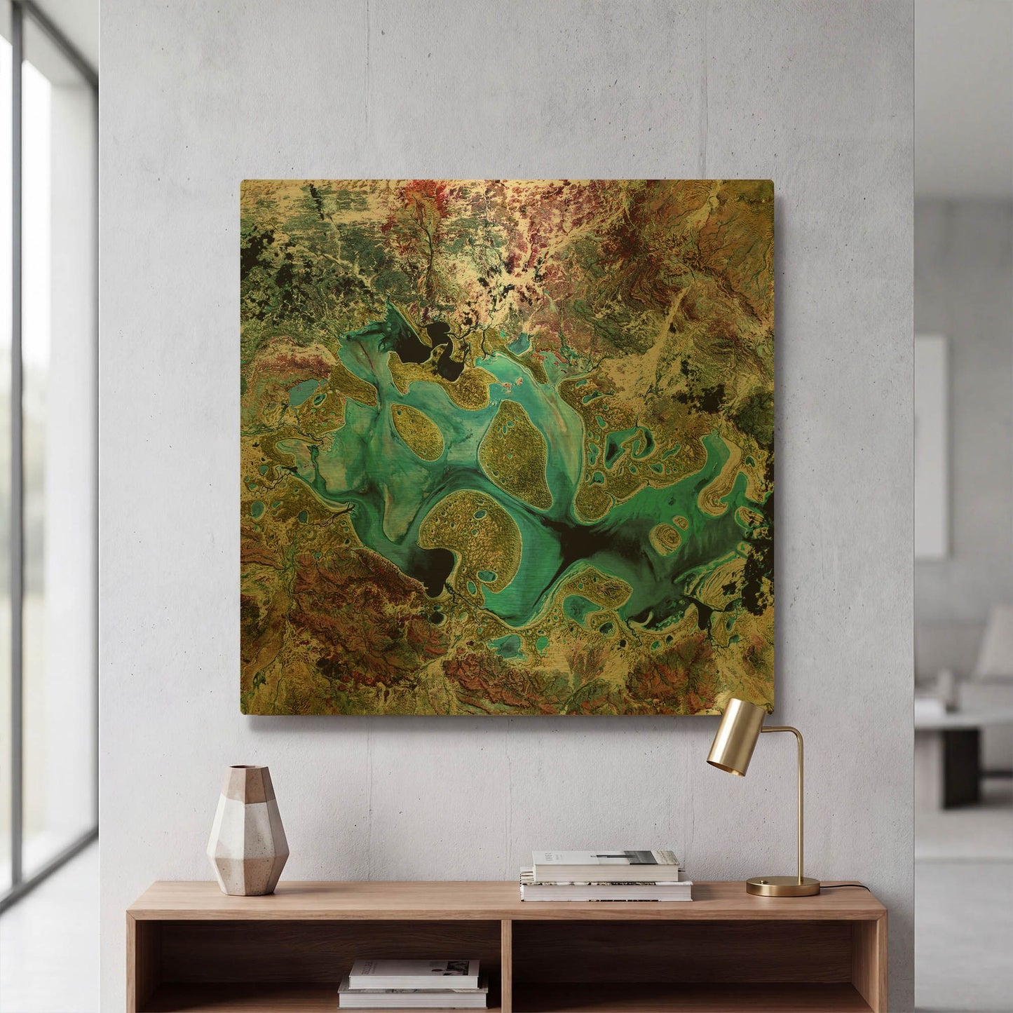'Earth As Art Carnegie' By NASA Earth As Art Gold Metal Wall Art