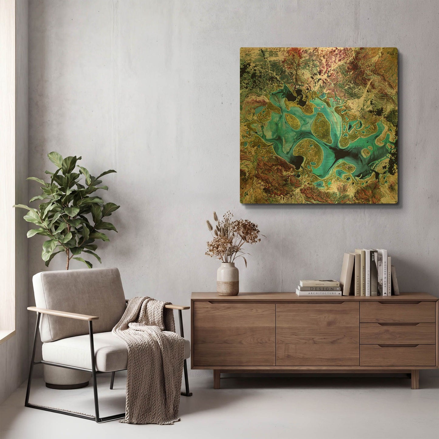 'Earth As Art Carnegie' By NASA Earth As Art Gold Metal Wall Art